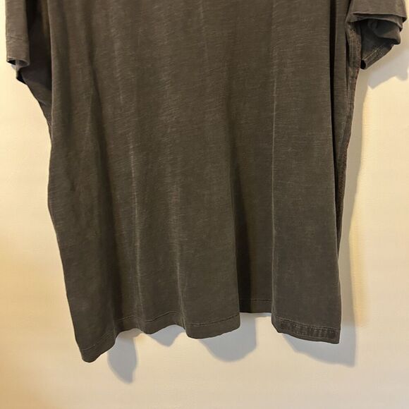 Robert Graham Jeans Shirt Mens 3XL Gray V Neck Pocket Distressed Stitch Cotton - Picture 11 of 12